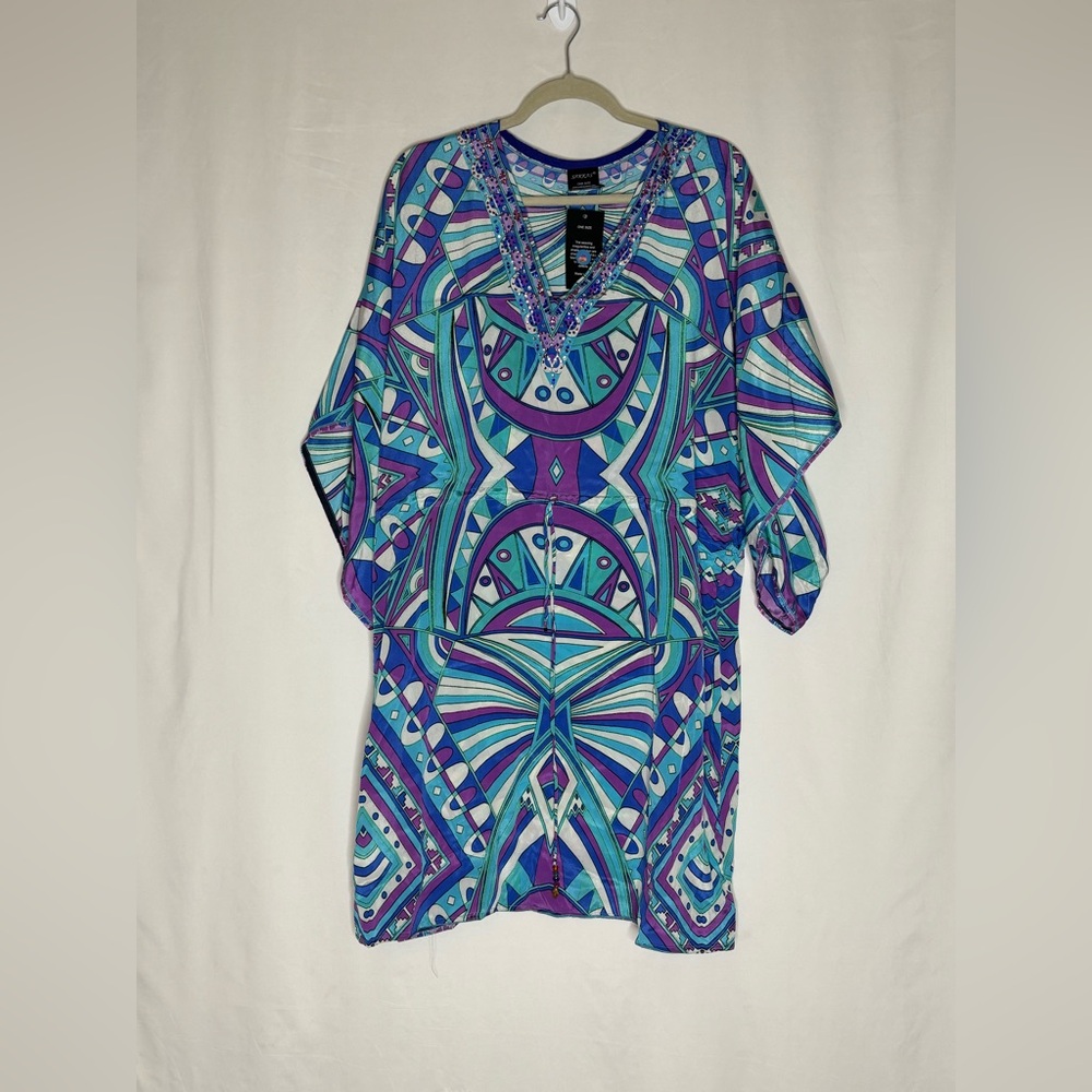 NWT Sakkas Multicolor Geometric Midi Dress